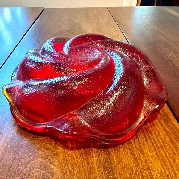Fenton Amberina Glowy Glass Colletion Swung glass, Compote, and Trinket Dish